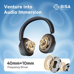 A Photo Of Baseus Bowie H1 Pro Noise-Cancellation Wireless Headphones - HiFi Sound, 80-Hour Battery Life, Bluetooth 5.3, Dual Connection