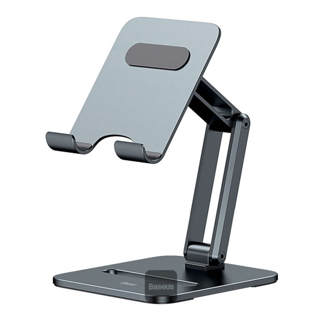 A Photo Of Baseus Desktop Biaxial Foldable Metal Stand for Phones - Grey