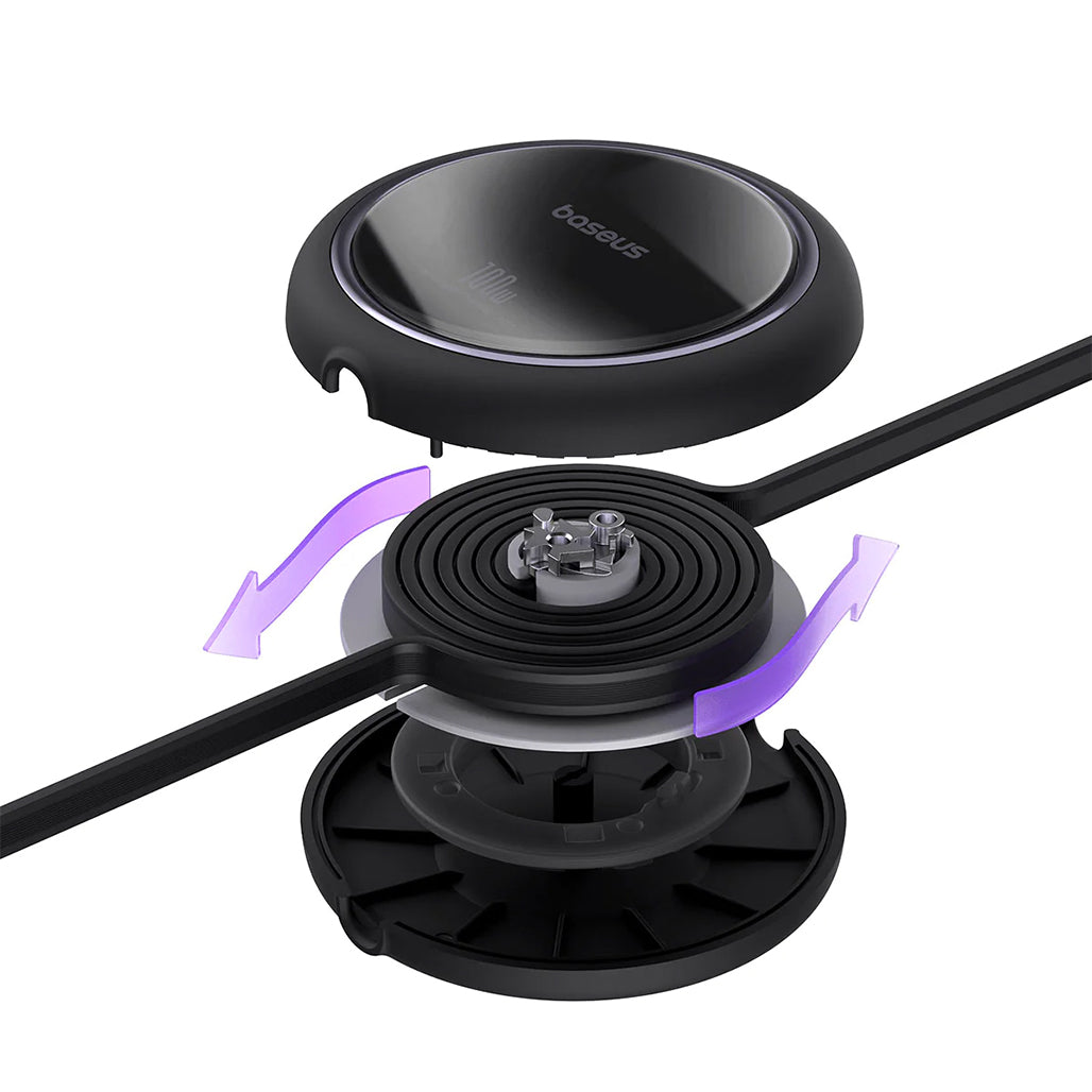 A Photo Of Baseus Free2Draw Mini Retractable Charging Cable Type-C to Type-C 100W - Black