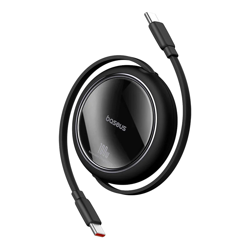 A Photo Of Baseus Free2Draw Mini Retractable Charging Cable Type-C to Type-C 100W - Black