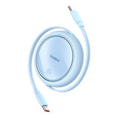 A Photo Of Baseus Free2Draw Mini Retractable Type-C to Type-C Charging Cable 100W - Blue