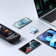 A Photo Of Baseus Free2Draw Mini Retractable Type-C to Type-C Charging Cable 100W - Blue