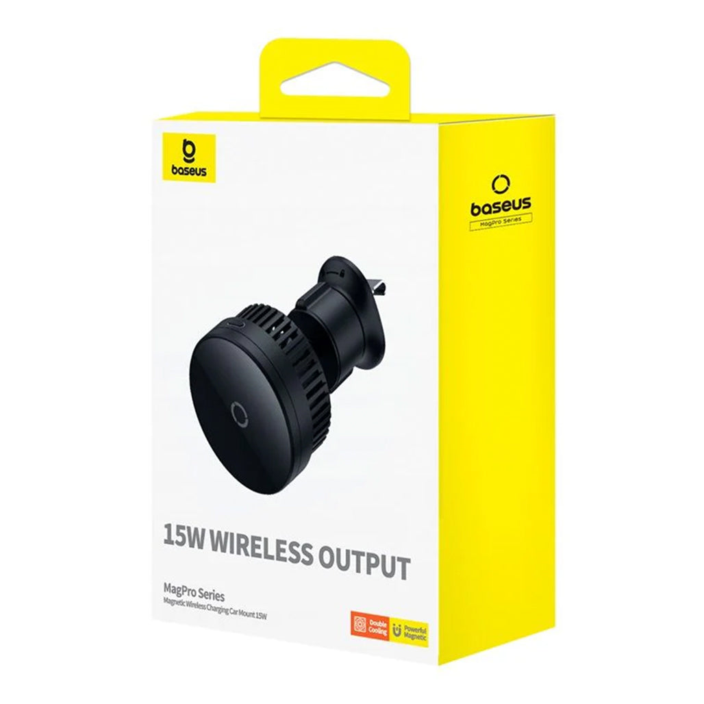 A Photo Of Baseus MagPro Series 15W Wireless Car Charger with Magnetic Holder for Air Vent | Qi & MagSafe Compatible