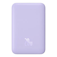 A Photo Of Baseus Magnetic Mini Wireless Fast Charge Power Bank 10000mAh 20W - Purple | Includes Type-C to Type-C Cable
