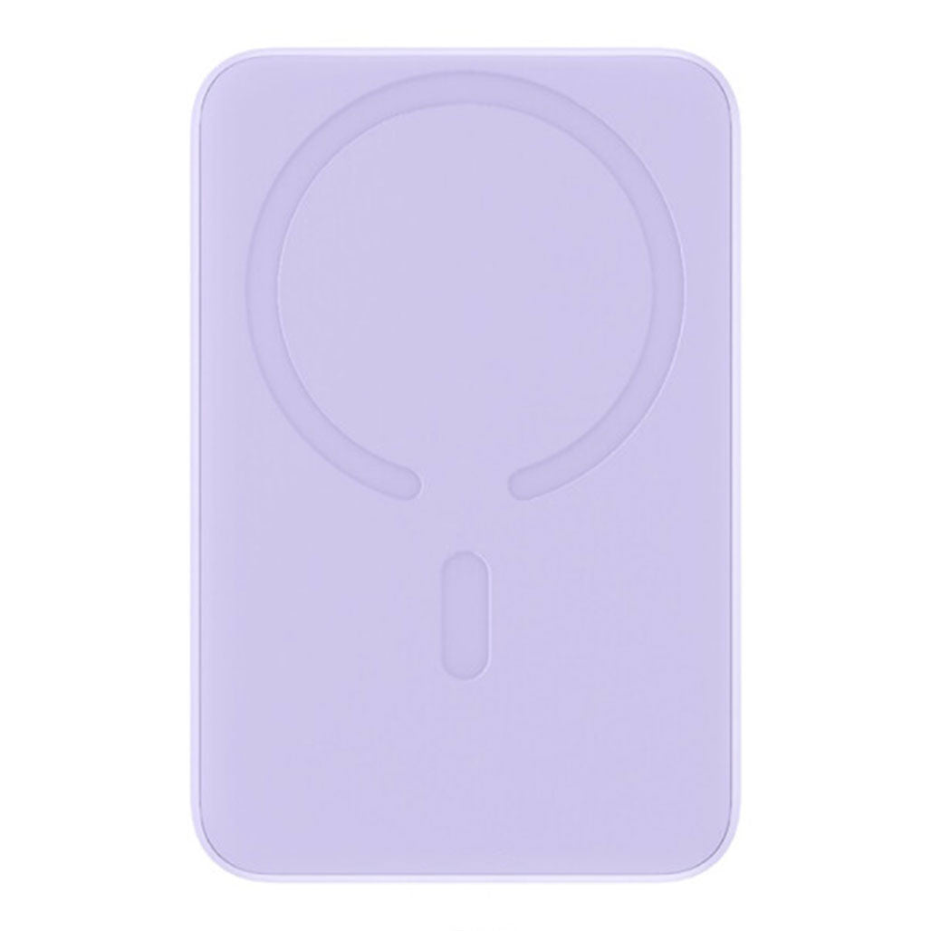 A Photo Of Baseus Magnetic Mini Wireless Fast Charge Power Bank 10000mAh 20W - Purple | Includes Type-C to Type-C Cable