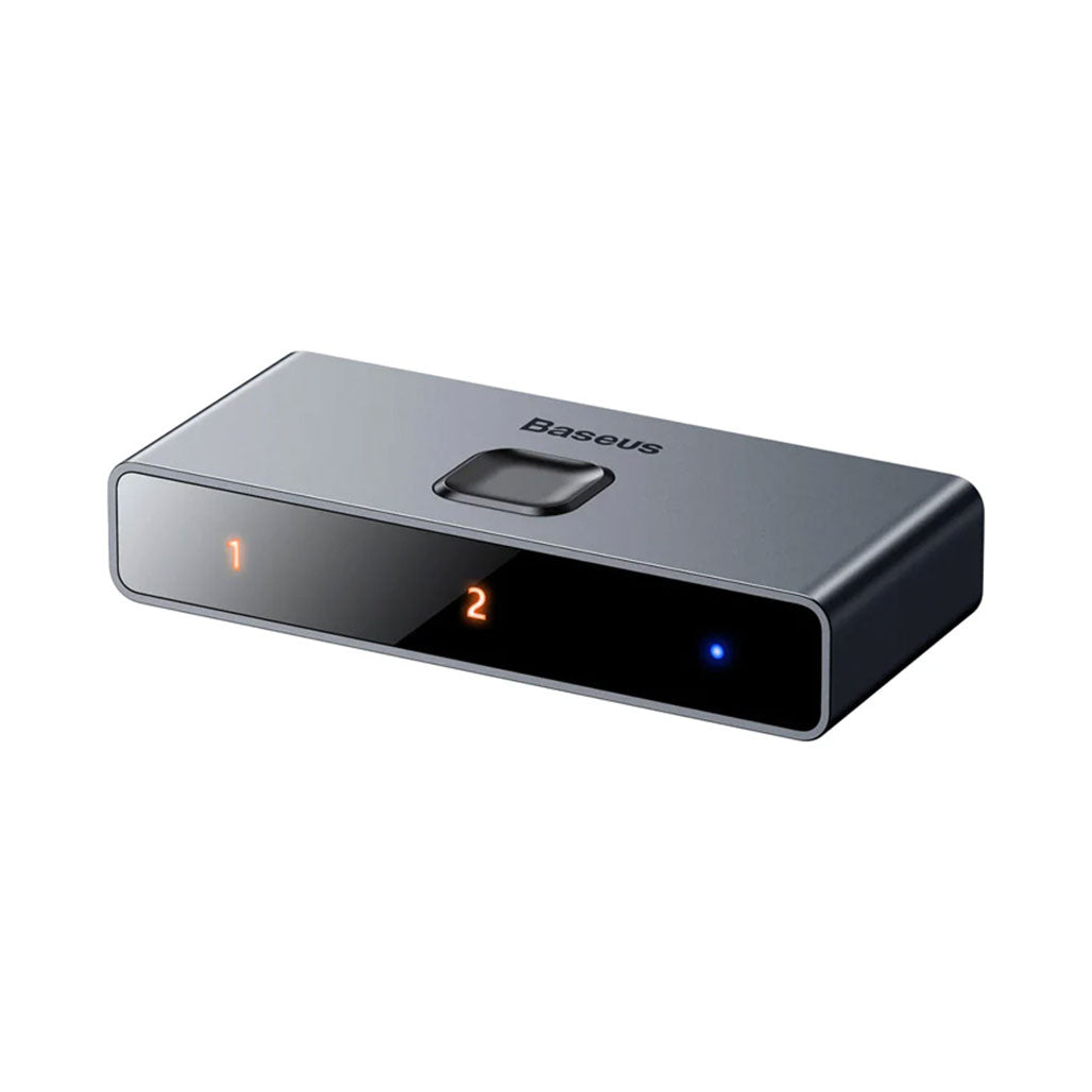 A Photo Of Baseus 4K 60Hz HDMI Splitter and Bi-Directional HDMI Switcher - 1x2/2x1 HDR HDMI Audio Adapter for PS4, TV Box, and More