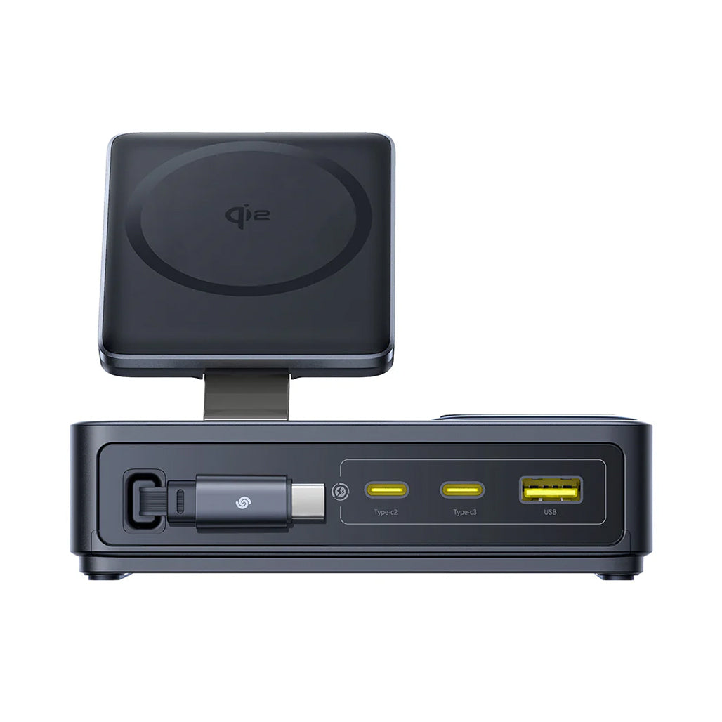 A Photo Of Baseus Nomos 5-in-1 Desktop Charger Qi2 140W | Fast Wireless & USB-C Charging Station