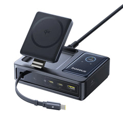 A Photo Of Baseus Nomos 5-in-1 Desktop Charger Qi2 140W | Fast Wireless & USB-C Charging Station