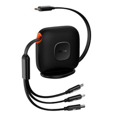 A Photo Of Baseus Traction Series Retractable 3-in-1 Fast Charging Cable – 100W Power Delivery with 360° Rotation and Easy Storage