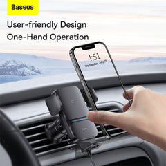 A Photo Of Baseus Wisdom Auto Alignment Car Air Vent Mount Wireless Charger (Qi - 15W)