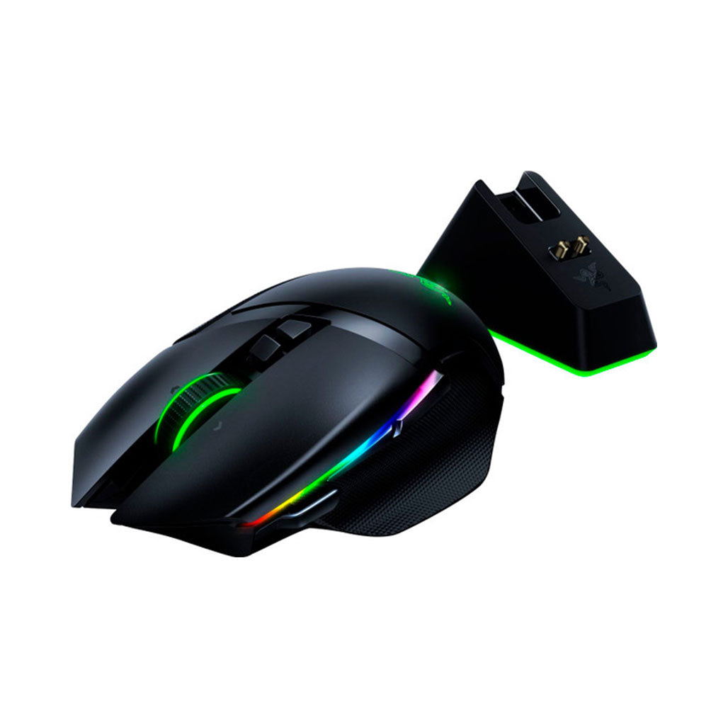 A Photo Of Razer Basilisk Ultimate Wireless Gaming Mouse with Charging Dock - 20,000 DPI, 11 Programmable Buttons, Razer HyperSpeed Wireless Technology