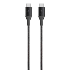 A Photo Of Belkin MIXIT DuraTek Kevlar USB-C to USB-C Cable - 4 Feet (Black), Ultra-Durable with Aramid Fibers and Nylon Braiding