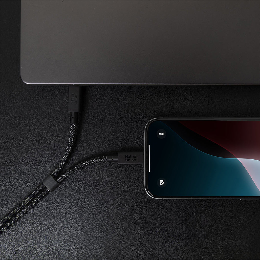 A Photo Of Native Union Belt Cable 2-in-1 USB-C to USB-C Fast Charging Cable 140W