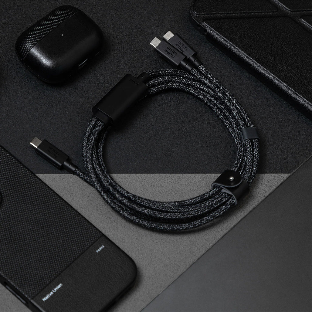 A Photo Of Native Union Belt Cable 2-in-1 USB-C to USB-C Fast Charging Cable 140W