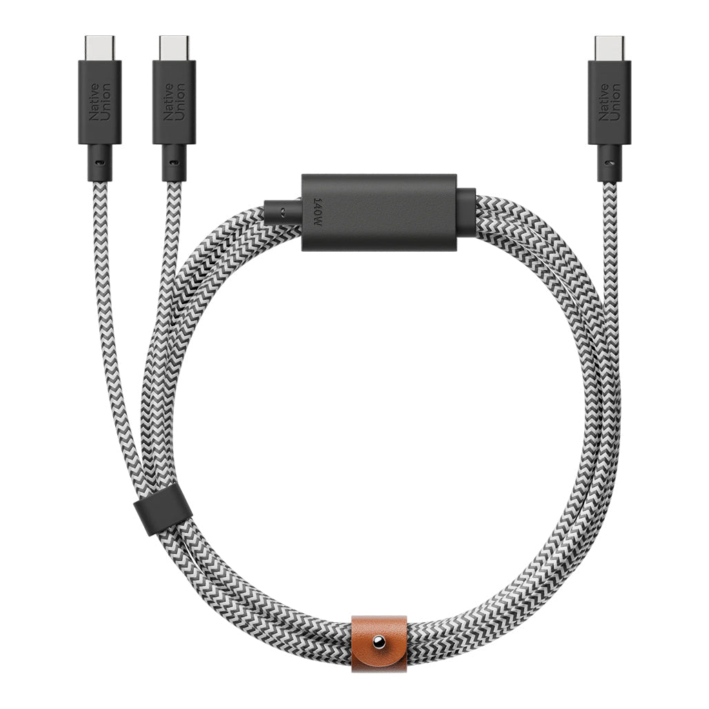 A Photo Of Native Union Belt Cable 2-in-1 USB-C to USB-C Fast Charging Cable 140W