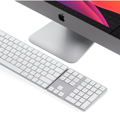 A Photo Of Satechi Bluetooth Extended Wireless Keypad - Silver | ST-XLABKS – Full Number Pad & MacOS Shortcut Keys