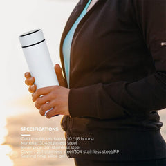 A Photo Of Blupebble Smart Water Bottle with LED Temperature Display