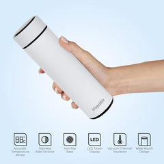 A Photo Of Blupebble Smart Water Bottle with LED Temperature Display
