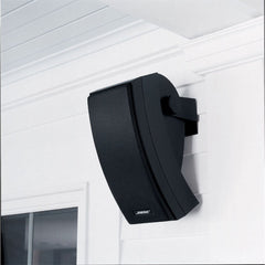 A Photo Of Bose 251 Wall Mount Outdoor Speakers - Weather-Resistant Black Stereo Speakers with Articulated Array®
