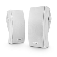 A Photo Of Bose 251 Wall Mount Outdoor Speakers - Weatherproof White Stereo Speakers with Articulated Array® Design