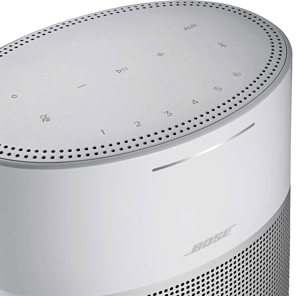 A Photo Of Bose Home Speaker 300 - Smart Bluetooth Speaker with Amazon Alexa and Google Assistant - Luxe Silver
