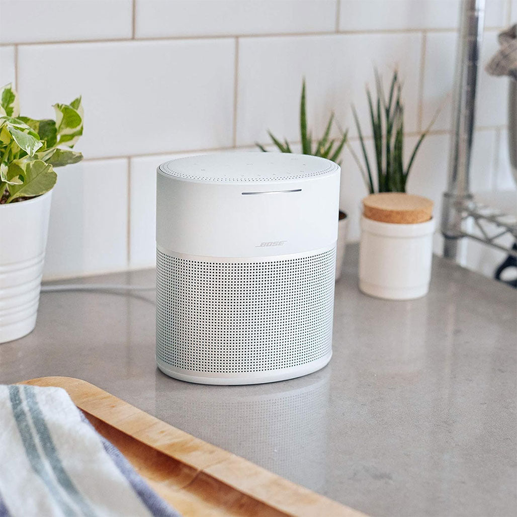 A Photo Of Bose Home Speaker 300 - Smart Bluetooth Speaker with Amazon Alexa and Google Assistant - Luxe Silver