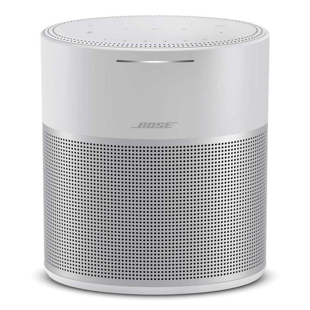 A Photo Of Bose Home Speaker 300 - Smart Bluetooth Speaker with Amazon Alexa and Google Assistant - Luxe Silver