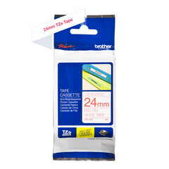 A Photo Of Brother TZe-252 Labelling Tape Cassette – Red on White, 24mm wide