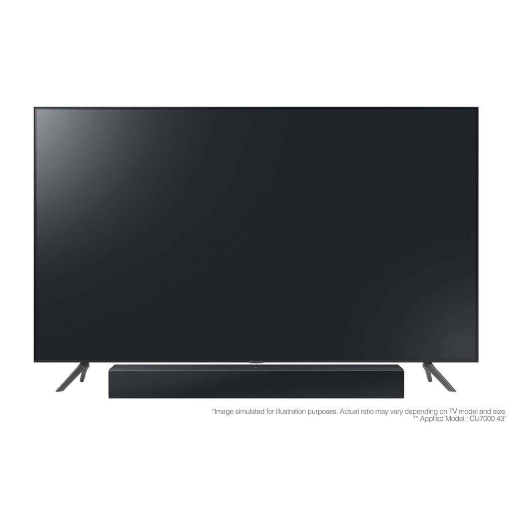 A Photo Of Samsung HW-C400 Soundbar - 40W 2.0 Channel with Dolby Digital 2.0, Built-In Woofer, and Bluetooth Connectivity