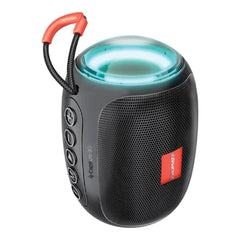 A Photo Of Promate Capsule-3 LumiFlux Wireless Speaker - Black | 5W Bluetooth Speaker with RGB Lights