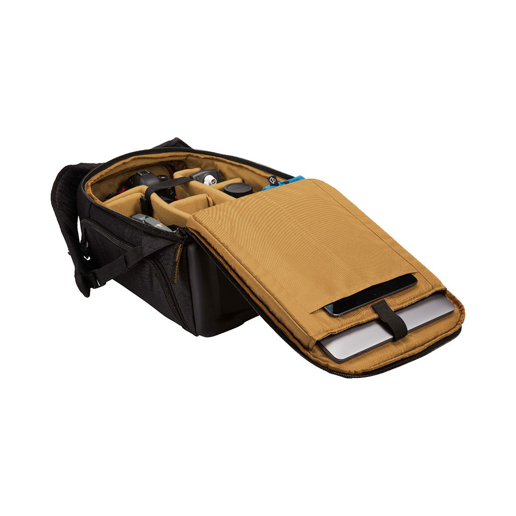 A Photo Of Case Logic Camera, Drone, Lens, and Laptop Backpack