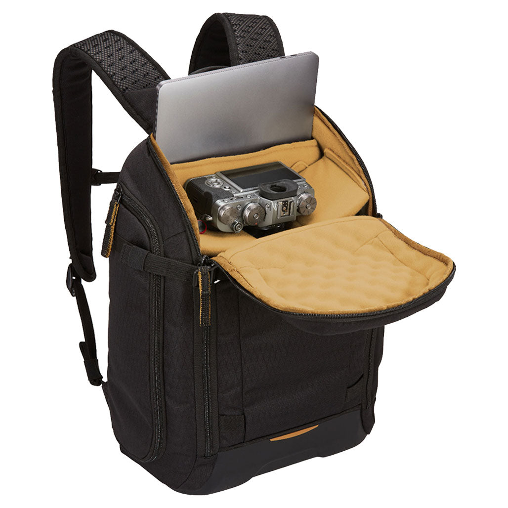 A Photo Of Case Logic Camera, Drone, Lens, and Laptop Backpack