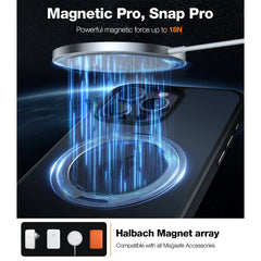 A Photo Of Torras Black Ostand R - iPhone 15 Pro Max MagSafe Case with 360° Rotating Stand and Military Grade Protection