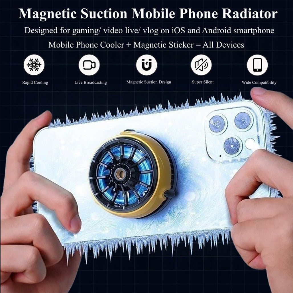A Photo Of Magnetic Cooling Fan CX04 - Portable Phone Cooler with Advanced Cooling Technology