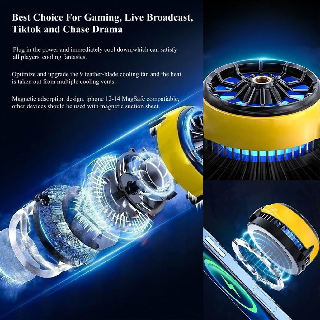 A Photo Of Magnetic Cooling Fan CX04 - Portable Phone Cooler with Advanced Cooling Technology
