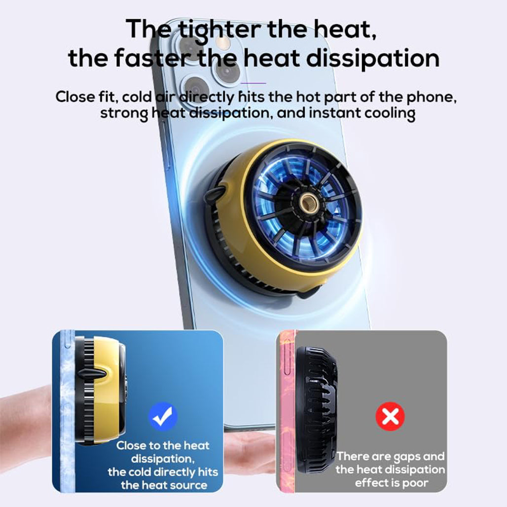 A Photo Of Magnetic Cooling Fan CX04 - Portable Phone Cooler with Advanced Cooling Technology