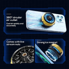 A Photo Of Magnetic Cooling Fan CX04 - Portable Phone Cooler with Advanced Cooling Technology