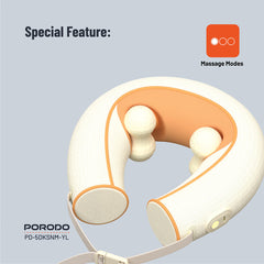 A Photo Of Porodo Shiatsu Neck Massager with Heat Therapy & Deep Tissue Relief – Yellow