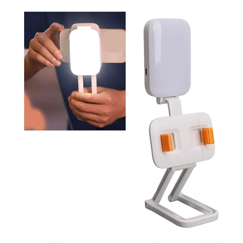 A Photo Of D2 Pro LED Live Streaming Light 2700-6500K - 1000mAh Rechargeable, RGB Video Camera Light with Stand