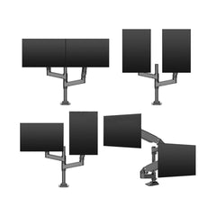 A Photo Of Kaloc DH200B Adjustable Dual Monitor Arm with Gas Spring Technology – Fits Screens 17