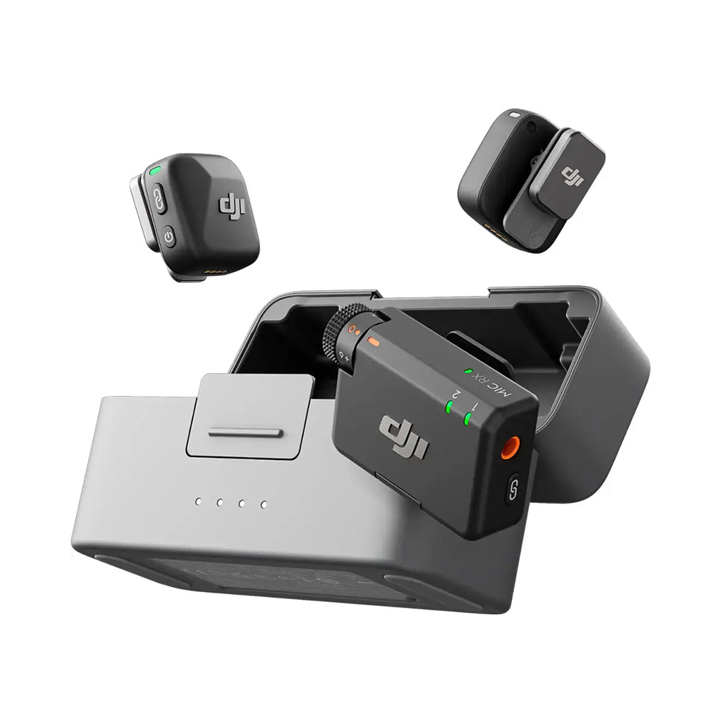 A Photo Of DJI Mic Mini (2 TX + 1 RX + Charging Case) - Compact Wireless Microphone