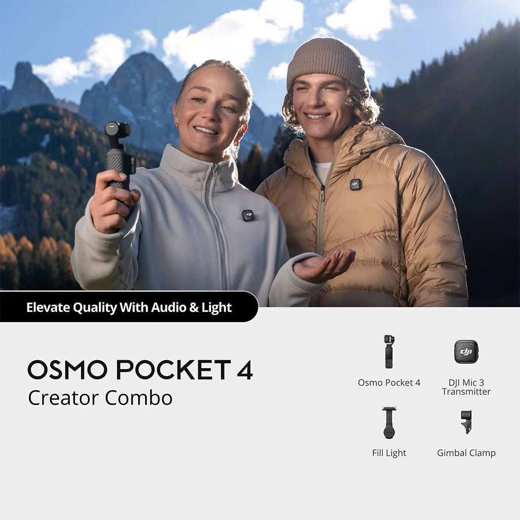 A Photo Of DJI Osmo Pocket 4 - Handheld Gimbal Camera (Creator Combo)