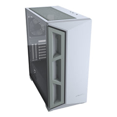 A Photo Of Cougar DarkBlader X5 Gaming Case – Mid Tower in White with Tempered Glass, Vertical GPU Support, and Advanced Cooling