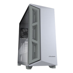 A Photo Of Cougar DarkBlader X5 Gaming Case – Mid Tower in White with Tempered Glass, Vertical GPU Support, and Advanced Cooling