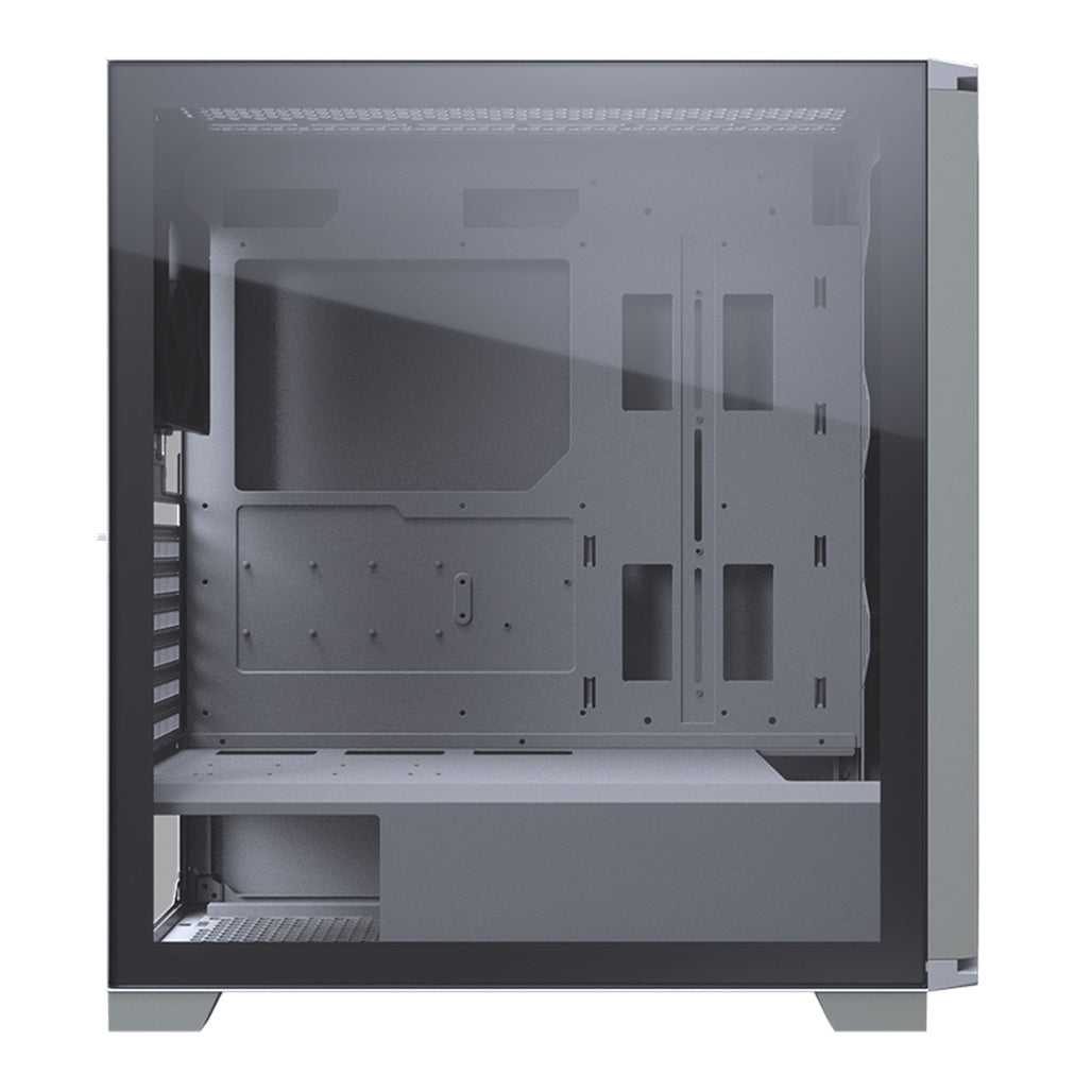 A Photo Of Cougar DarkBlader X5 Gaming Case – Mid Tower in White with Tempered Glass, Vertical GPU Support, and Advanced Cooling