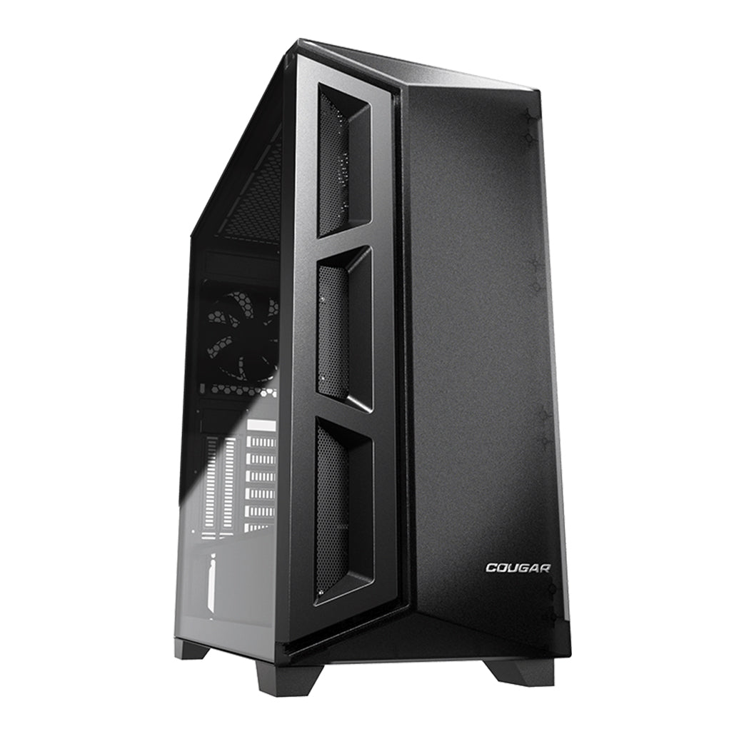 A Photo Of Cougar DarkBlader X5 Gaming Case – Mid Tower with Tempered Glass, Vertical GPU Support, and Superior Cooling