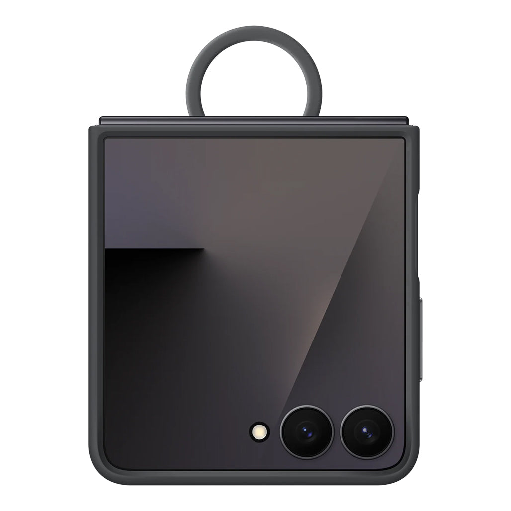 A Photo Of Samsung Galaxy Z Flip7 Silicone Ring Case - Black -  EF-PF766TBEGUS