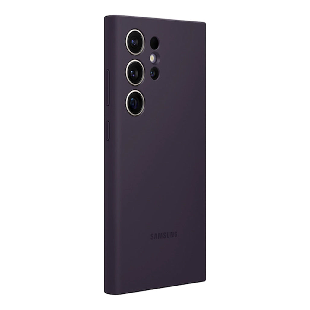A Photo Of Samsung Galaxy S24 Ultra Silicone Case - Dark Violet | EF-PS928