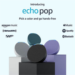 A Photo Of Amazon Echo Pop Compact Smart Speaker with Alexa – Full Sound, Charcoal