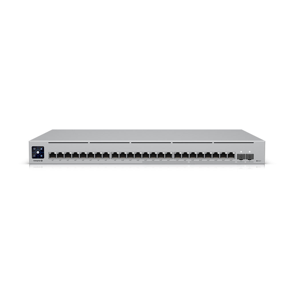 A Photo Of Ubiquiti UniFi USW-Enterprise-24 PoE Gen1 – 24-Port Layer 3 PoE+ Switch, 400 W Budget